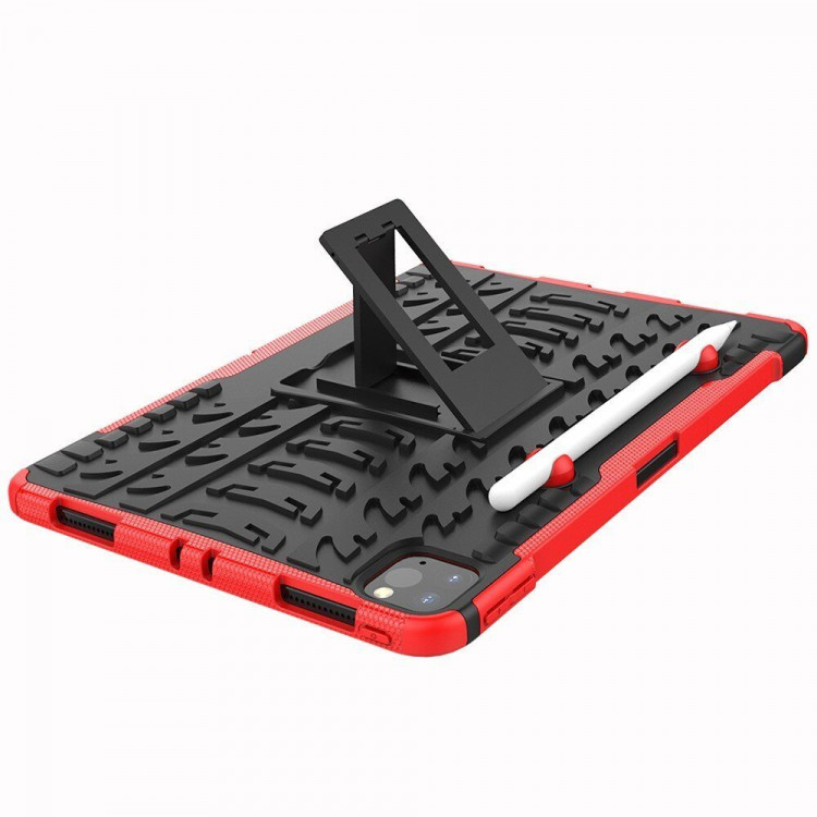 Чехол Hybrid Armor для iPad Pro 11 (2022, 2021, 2020) (черный + красный)