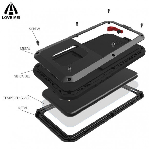 Гибридный чехол LOVE MEI для Huawei Mate 20 Lite (черный) Гибридный чехол LOVE MEI для Huawei Mate 20 Lite (черный)