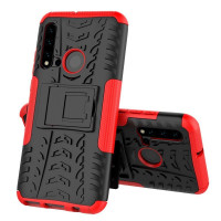 Чехол Hybrid Armor для Huawei P20 lite (2019) / nova 5i (черный + красный)