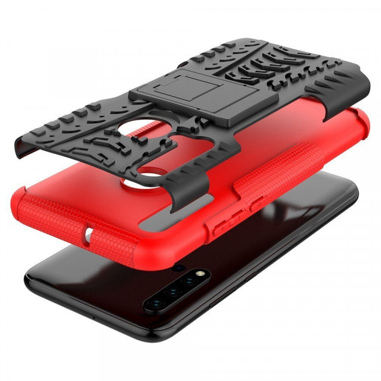 Чехол Hybrid Armor для Huawei P20 lite (2019) / nova 5i (черный + красный)