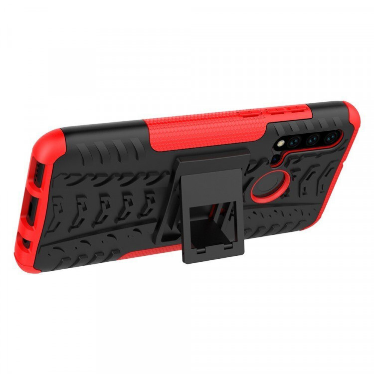 Чехол Hybrid Armor для Huawei P20 lite (2019) / nova 5i (черный + красный)