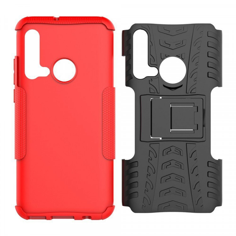 Чехол Hybrid Armor для Huawei P20 lite (2019) / nova 5i (черный + красный)