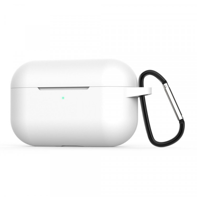 Силиконовый чехол для наушников Apple AirPods Pro (белый)