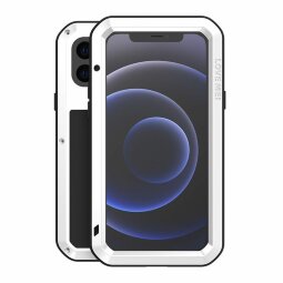 Гибридный чехол LOVE MEI для iPhone 12 mini (белый)