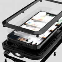 Гибридный чехол LOVE MEI для iPhone 12 mini (белый)