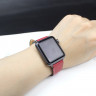 Кожаный ремешок для Apple Watch 40 и 38мм (красный)