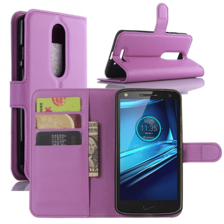 Чехол с визитницей для Motorola Moto X Force (фиолетовый)