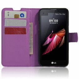 Чехол с визитницей для LG X Screen (фиолетовый)