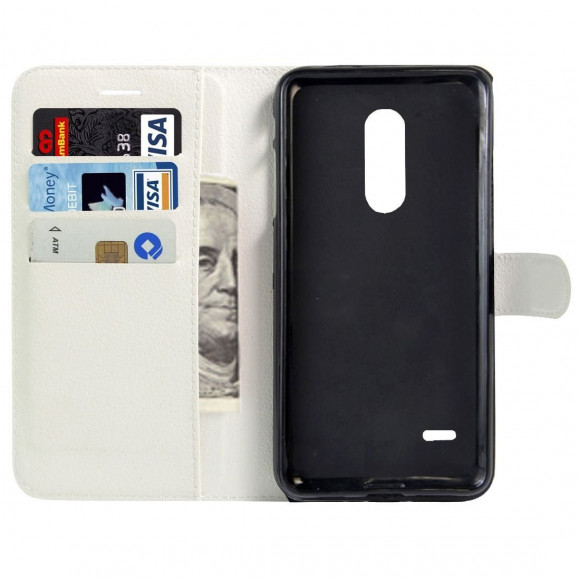 Чехол с визитницей для LG K8 (2017) X300 / M200N (белый)