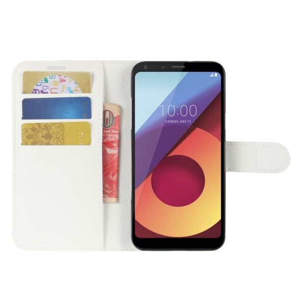 Чехол с визитницей для LG Q6 / LG Q6a / LG Q6+ (белый) Чехол с визитницей для LG Q6 / LG Q6a / LG Q6+ (белый)