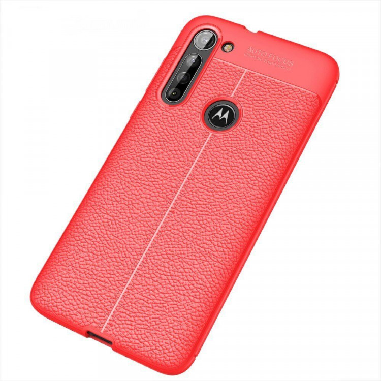 Чехол-накладка Litchi Grain для Motorola Moto G8 Power (красный)