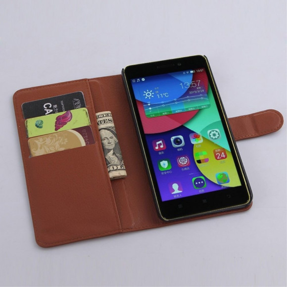 Чехол с визитницей для Lenovo A7000 / K3 Note (коричневый)