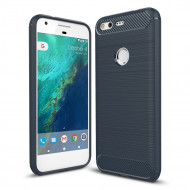 Чехол-накладка Carbon Fibre для Google Pixel (темно-синий) Чехол-накладка Carbon Fibre для Google Pixel (темно-синий)