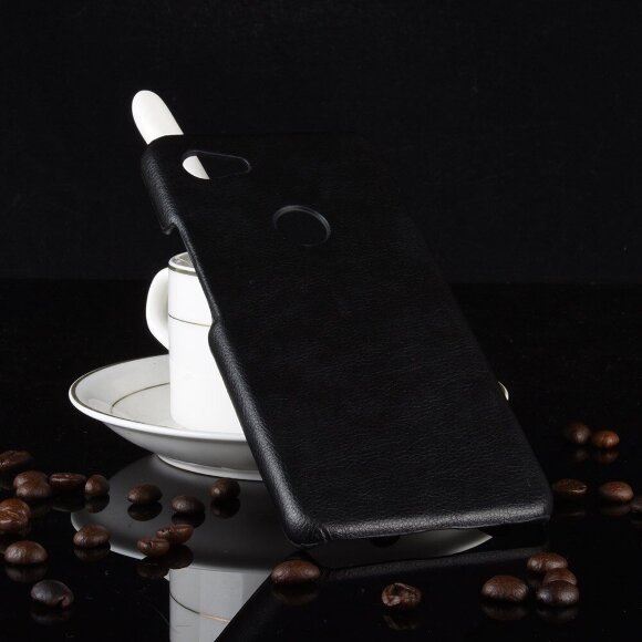 Кожаная накладка-чехол для Google Pixel 3a (черный)