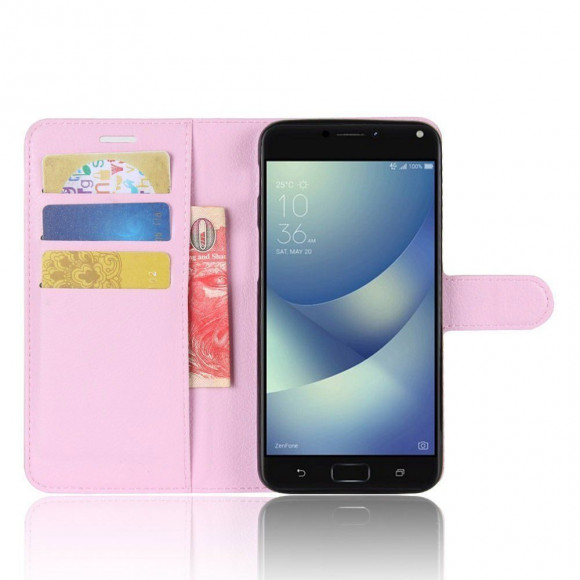 Чехол с визитницей для Asus Zenfone 4 Max ZC520KL (розовый) Чехол с визитницей для Asus Zenfone 4 Max ZC520KL (розовый)