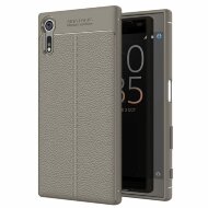 Чехол-накладка Litchi Grain для Sony Xperia XZ / XZs (серый)
