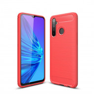 Чехол-накладка Carbon Fibre для Realme 5 (красный) Чехол-накладка Carbon Fibre для Realme 5 (красный)
