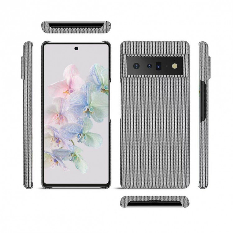 Тканевый чехол Full Cloth Texture для Google Pixel 6a (коричневый)