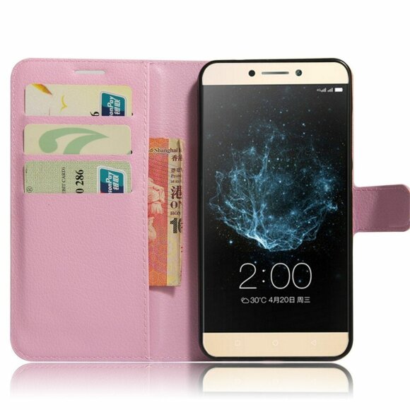 Чехол с визитницей для LeEco Le 2 / LeEco Le 2 PRO (розовый) Чехол с визитницей для LeEco Le 2 / LeEco Le 2 PRO (розовый)