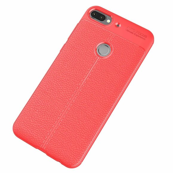 Чехол-накладка Litchi Grain для HTC Desire 12+ (Plus) (красный)