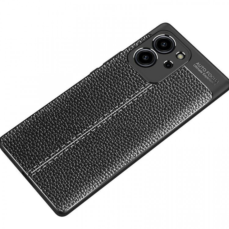 Чехол-накладка Litchi Grain для Honor 80 SE (черный)