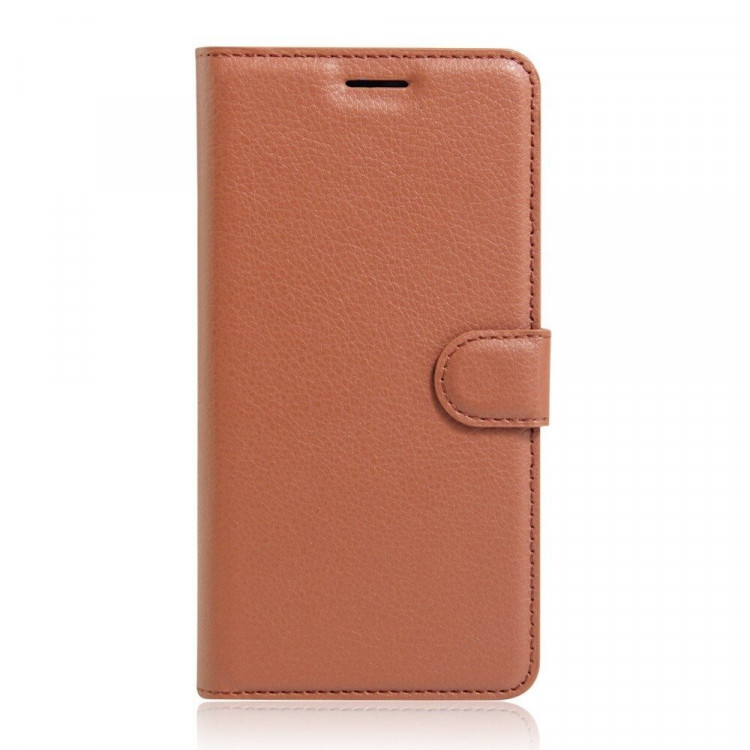 Чехол-книжка с визитницей для ZTE Blade V7 (коричневый)