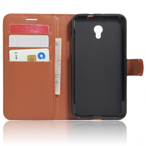 Чехол-книжка с визитницей для ZTE Blade V7 (коричневый)