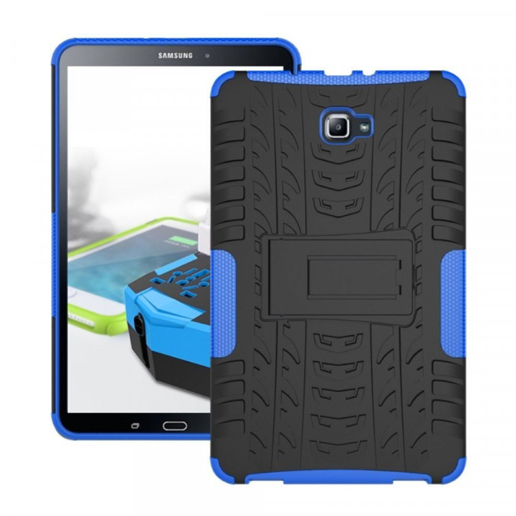 Чехол Hybrid Armor для Samsung Galaxy Tab A (6) 10.1 SM-T585 / SM-T580 (черный + голубой)