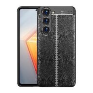 Чехол-накладка Litchi Grain для Samsung Galaxy S23 Plus (черный) Чехол-накладка Litchi Grain для Samsung Galaxy S23 Plus (черный)