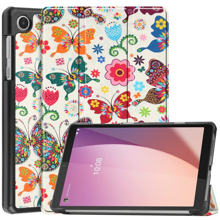 Чехол Smart Case для Lenovo Tab M8 (4th Gen), TB-300FU, TB-300XU (Colorful Butterflies)