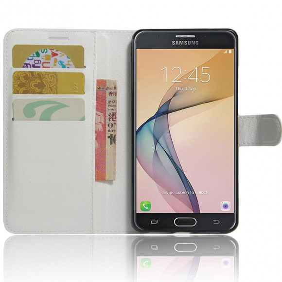 Чехол с визитницей для Samsung Galaxy J7 Prime SM-G610F/DS (белый) (On7 2016 SM-G6100)