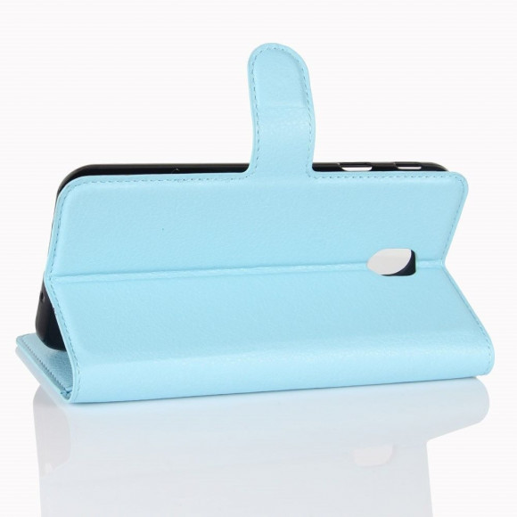 Чехол с визитницей для Samsung Galaxy J7 2017 (голубой)