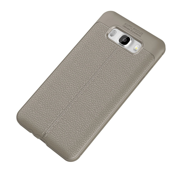 Чехол-накладка Litchi Grain для Samsung Galaxy J5 (2016) (серый)