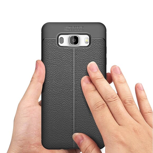 Чехол-накладка Litchi Grain для Samsung Galaxy J5 (2016) (серый) Чехол-накладка Litchi Grain для Samsung Galaxy J5 (2016) (серый)