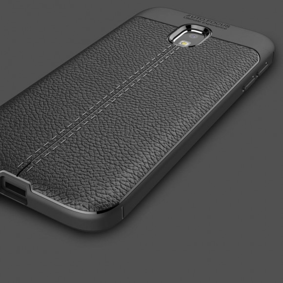 Чехол-накладка Litchi Grain для Samsung Galaxy J3 2017 (черный)