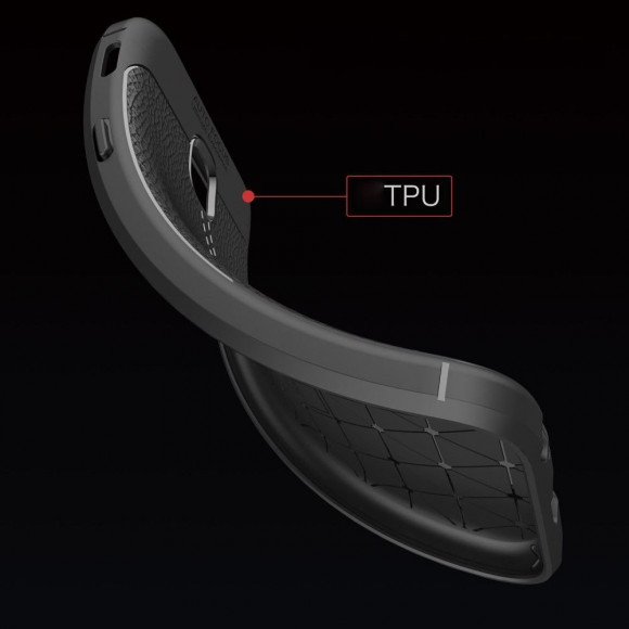 Чехол-накладка Litchi Grain для Samsung Galaxy J3 2017 (черный)