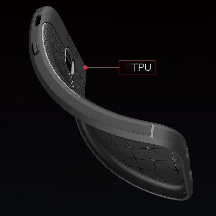 Чехол-накладка Litchi Grain для Samsung Galaxy J3 2017 (черный)