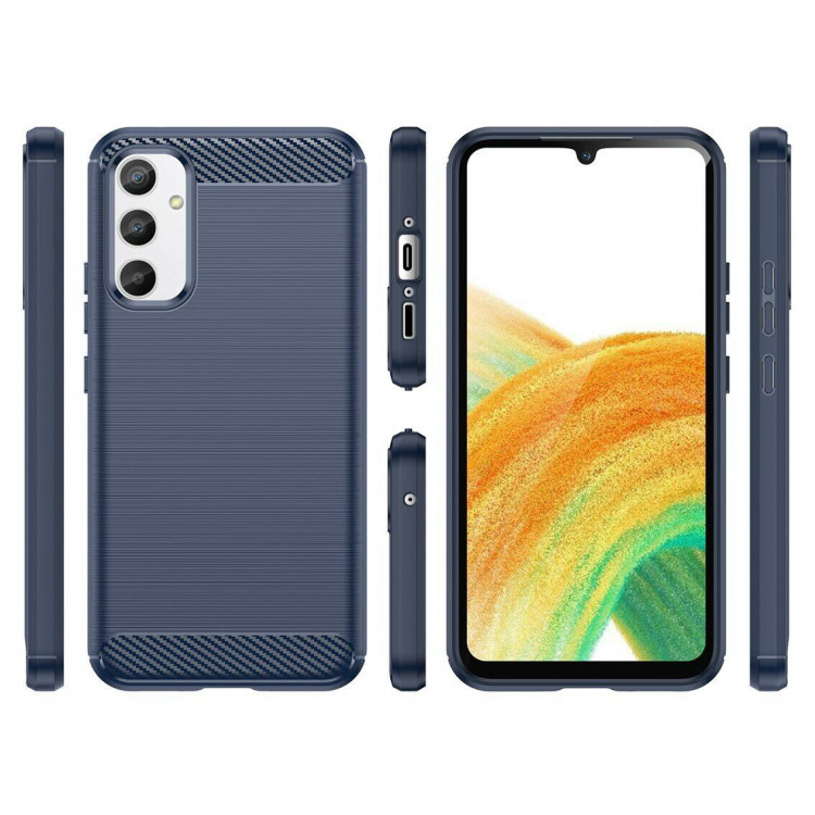 Чехол-накладка Samsung Galaxy A34 (темно-синий)