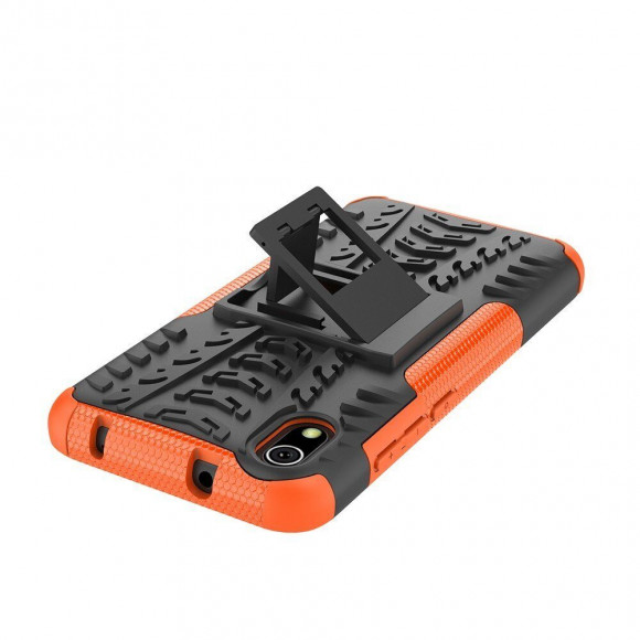Чехол Hybrid Armor для Xiaomi Redmi 7A (черный + оранжевый)