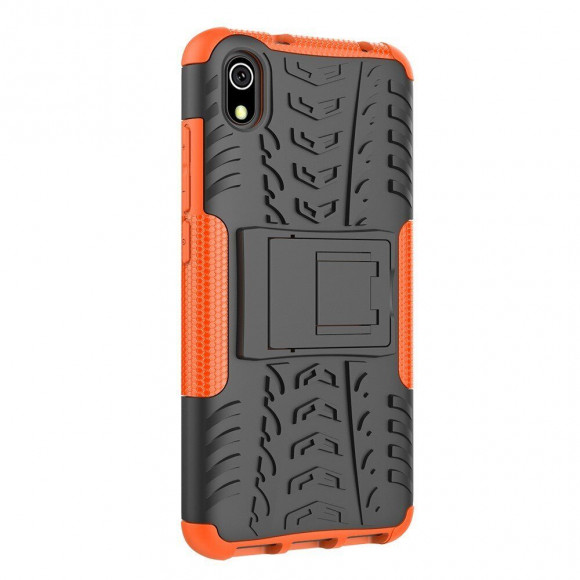Чехол Hybrid Armor для Xiaomi Redmi 7A (черный + оранжевый)