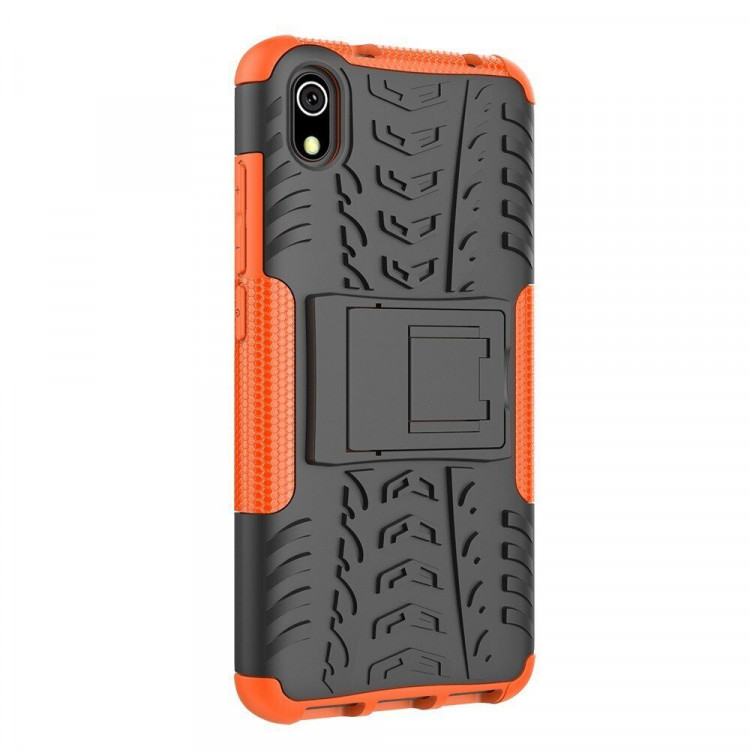 Чехол Hybrid Armor для Xiaomi Redmi 7A (черный + оранжевый)