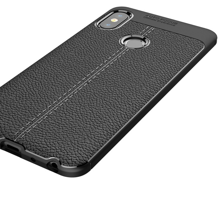 Чехол-накладка Litchi Grain для Xiaomi Redmi Note 5 / 5 Pro (черный)