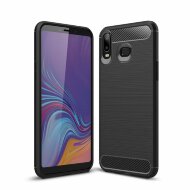 Чехол-накладка Carbon Fibre для Samsung Galaxy A6s (черный) Чехол-накладка Carbon Fibre для Samsung Galaxy A6s (черный)