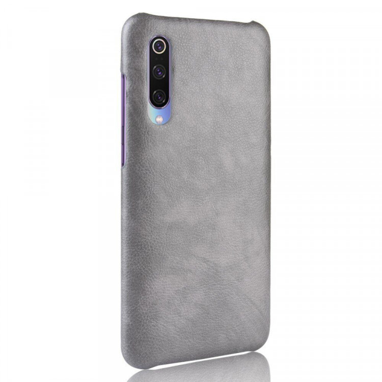 Кожаная накладка-чехол для Xiaomi Mi 9 SE (серый)