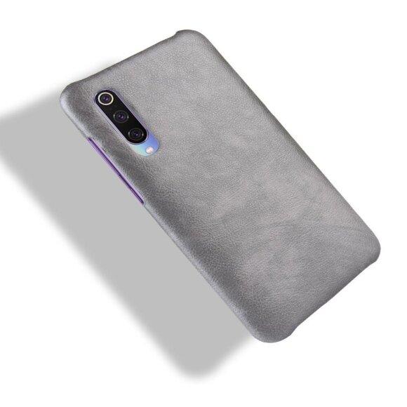 Кожаная накладка-чехол для Xiaomi Mi 9 SE (серый)