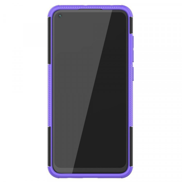 Чехол Hybrid Armor для Xiaomi Redmi Note 9 (черный + фиолетовый)