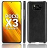 Кожаная накладка-чехол для Xiaomi Poco X3 NFC / Poco X3 / Poco X3 Pro (черный)