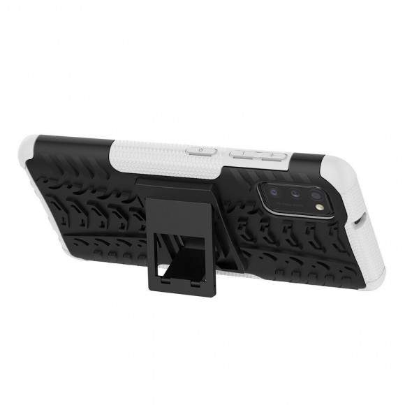 Чехол Hybrid Armor для Samsung Galaxy A41 (черный + белый)
