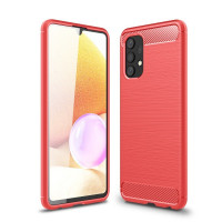Чехол-накладка Carbon Fibre для Samsung Galaxy A32 SM-A325F (красный)