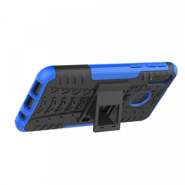 Чехол Hybrid Armor для Samsung Galaxy M20 (черный + голубой)